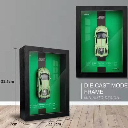 3D Die-Cast Car Wall Frame Display | Premium Model Car Showcase Frame | Decorative Wall Mounted Collectible Car Display Box for Home, Office & Garage Decor
