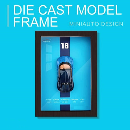 3D Die-Cast Car Wall Frame Display | Premium Model Car Showcase Frame | Decorative Wall Mounted Collectible Car Display Box for Home, Office & Garage Decor