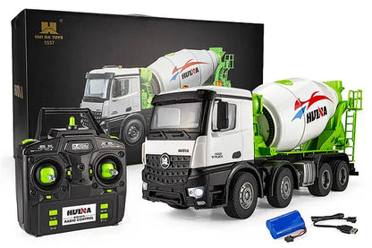 HUINA 1537 RC Cement Mixer Truck 1:14 Scale | 12 Channel Alloy RC Vehicle