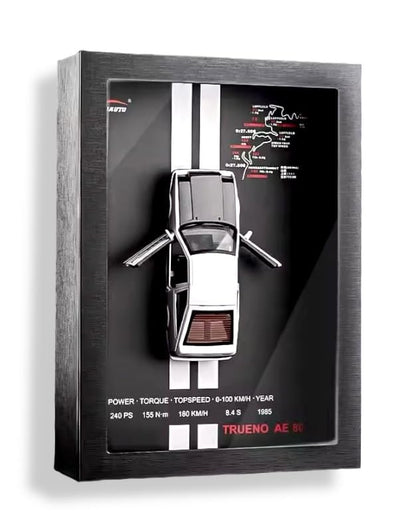 3D Die-Cast Car Wall Frame Display | Premium Model Car Showcase Frame | Decorative Wall Mounted Collectible Car Display Box for Home, Office & Garage Decor