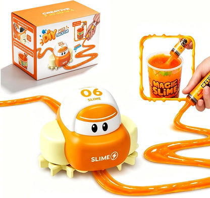 DIY Slime Track Car for Kids, Creative Slime Drawing Track Toy with Squeeze Syringe, Automatic Track Following Car, Fun Educational STEM Activity Toy for Boys & Girls