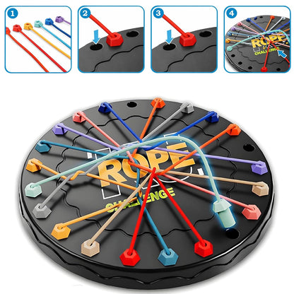 Rope Challenge Board Game for Kids & Family | Interactive String Puzzle Strategy Game | Fun Party & Educational Toy for Boys & Girls