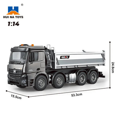 HUINA 1:14 RC Dump Truck – 2.4GHz Remote Control Construction Truck, 53.3cm Heavy-Duty Tipper