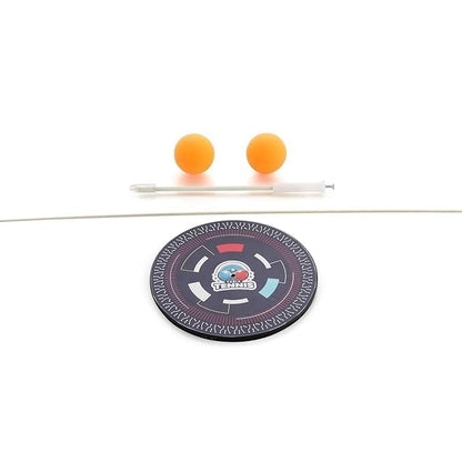 Table Tennis Rebound Trainer Set with 2 Paddles, 2 Balls & Adjustable Elastic Pole | Indoor Outdoor Ping Pong Practice Training Toy for Kids & Beginners