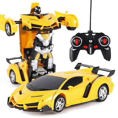 2-in-1 Remote Control Transforming Robot Car Toy – One-Button Deformation RC Sports Car with 360° Drifting