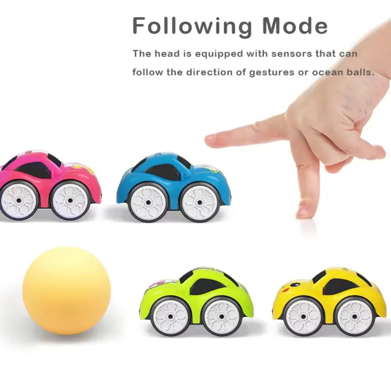 Magic Induction RC Intelligent Sensor Car for Kids – 4 Smart Modes Gesture Control, Line-Following & Obstacle Avoidance Mini Toy