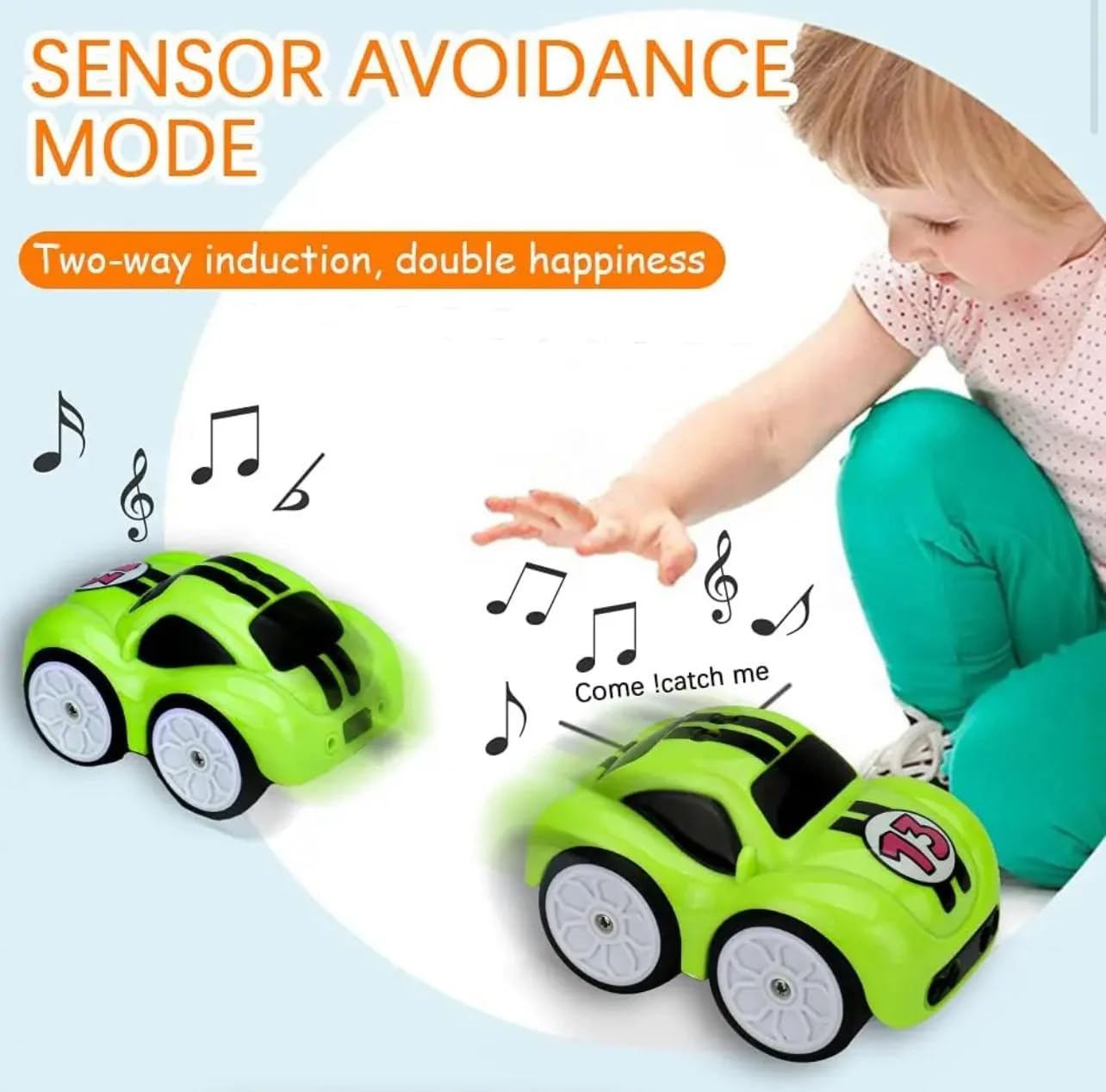 Magic Induction RC Intelligent Sensor Car for Kids – 4 Smart Modes Gesture Control, Line-Following & Obstacle Avoidance Mini Toy