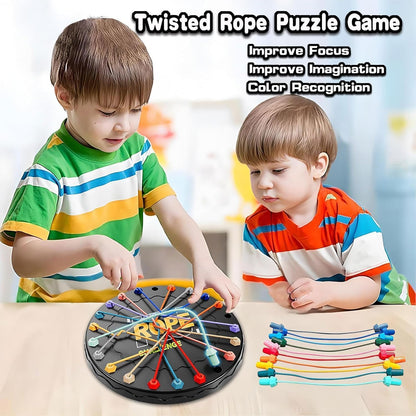 Rope Challenge Board Game for Kids & Family | Interactive String Puzzle Strategy Game | Fun Party & Educational Toy for Boys & Girls