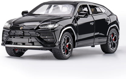 1:24 Scale Die Cast SUV Model Car with Opening Doors, Hood & Trunk, Pull Back Action, Metal Body Collectible Toy Car for Kids & Collectors