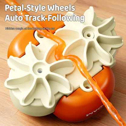 DIY Slime Track Car for Kids, Creative Slime Drawing Track Toy with Squeeze Syringe, Automatic Track Following Car, Fun Educational STEM Activity Toy for Boys & Girls