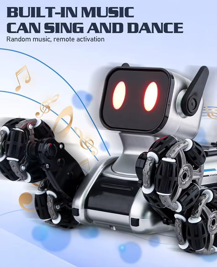 Smart RC Robot Dog Toy for Kids – Gesture & Remote Control, Walking Dancing Robot Pet, Rechargeable Interactive STEM Learning Toy with LED Eyes & Smart Follow Function