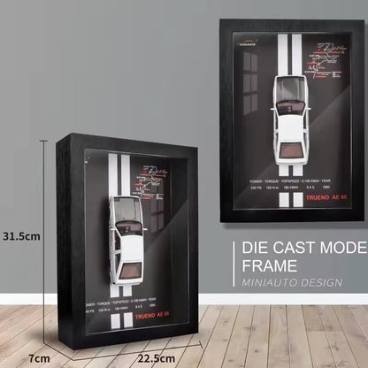 3D Die-Cast Car Wall Frame Display | Premium Model Car Showcase Frame | Decorative Wall Mounted Collectible Car Display Box for Home, Office & Garage Decor