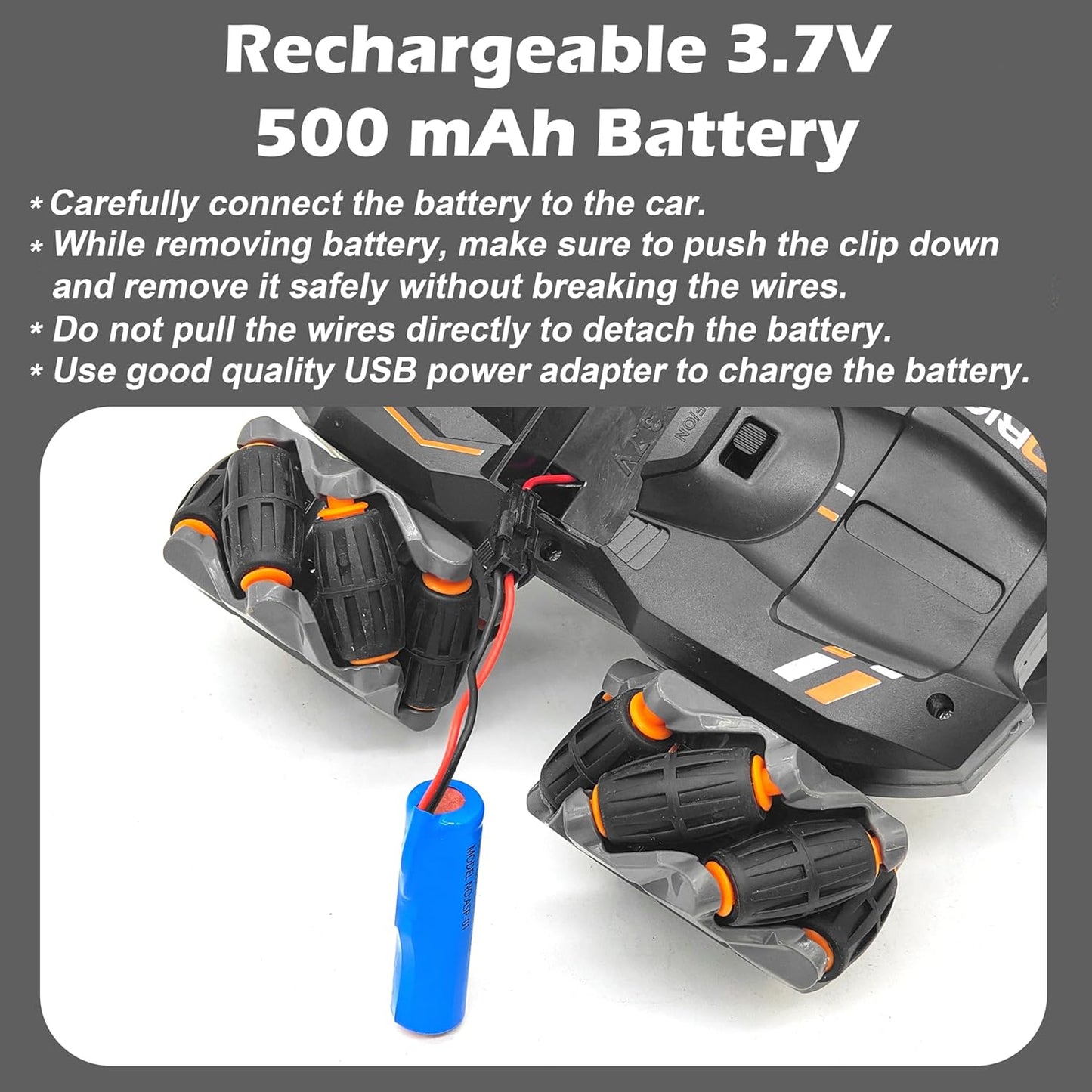 360° Drift Stunt RC Car with Mecanum Wheels, Gesture & Remote Control, LED Lights, Rechargeable Battery for Kids
