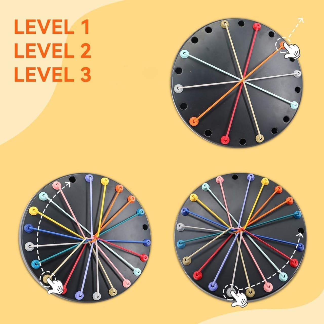 Rope Challenge Board Game for Kids & Family | Interactive String Puzzle Strategy Game | Fun Party & Educational Toy for Boys & Girls