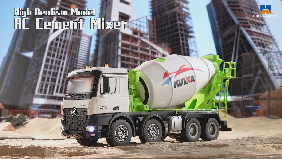 HUINA 1537 RC Cement Mixer Truck 1:14 Scale | 12 Channel Alloy RC Vehicle