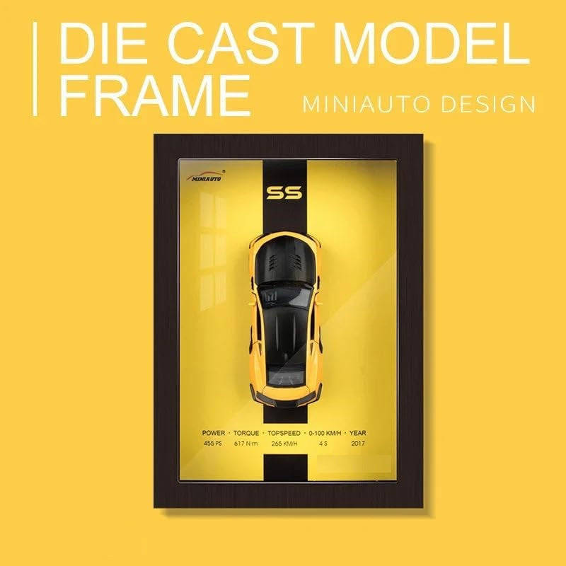 3D Die-Cast Car Wall Frame Display | Premium Model Car Showcase Frame | Decorative Wall Mounted Collectible Car Display Box for Home, Office & Garage Decor