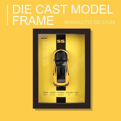 3D Die-Cast Car Wall Frame Display | Premium Model Car Showcase Frame | Decorative Wall Mounted Collectible Car Display Box for Home, Office & Garage Decor