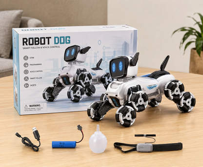 Smart RC Robot Dog Toy for Kids – Gesture & Remote Control, Walking Dancing Robot Pet, Rechargeable Interactive STEM Learning Toy with LED Eyes & Smart Follow Function