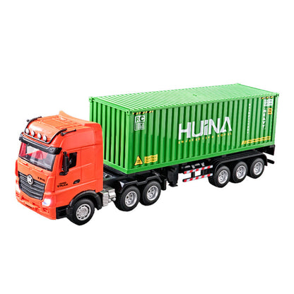 HUINA 1317 1:18 RC Container Truck – 9 Channel 2.4GHz Remote Control Container Truck with LED & Sound