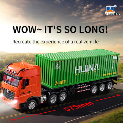 HUINA 1317 1:18 RC Container Truck – 9 Channel 2.4GHz Remote Control Container Truck with LED & Sound