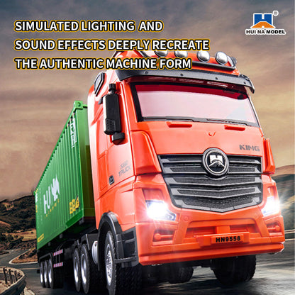 HUINA 1317 1:18 RC Container Truck – 9 Channel 2.4GHz Remote Control Container Truck with LED & Sound